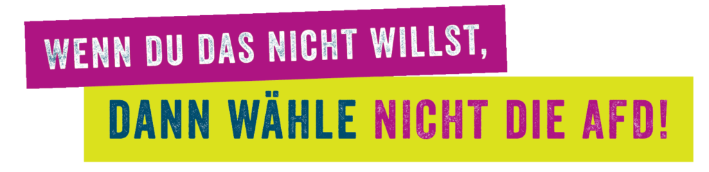 Wenn du das nicht willst, dann wähle nicht die AfD